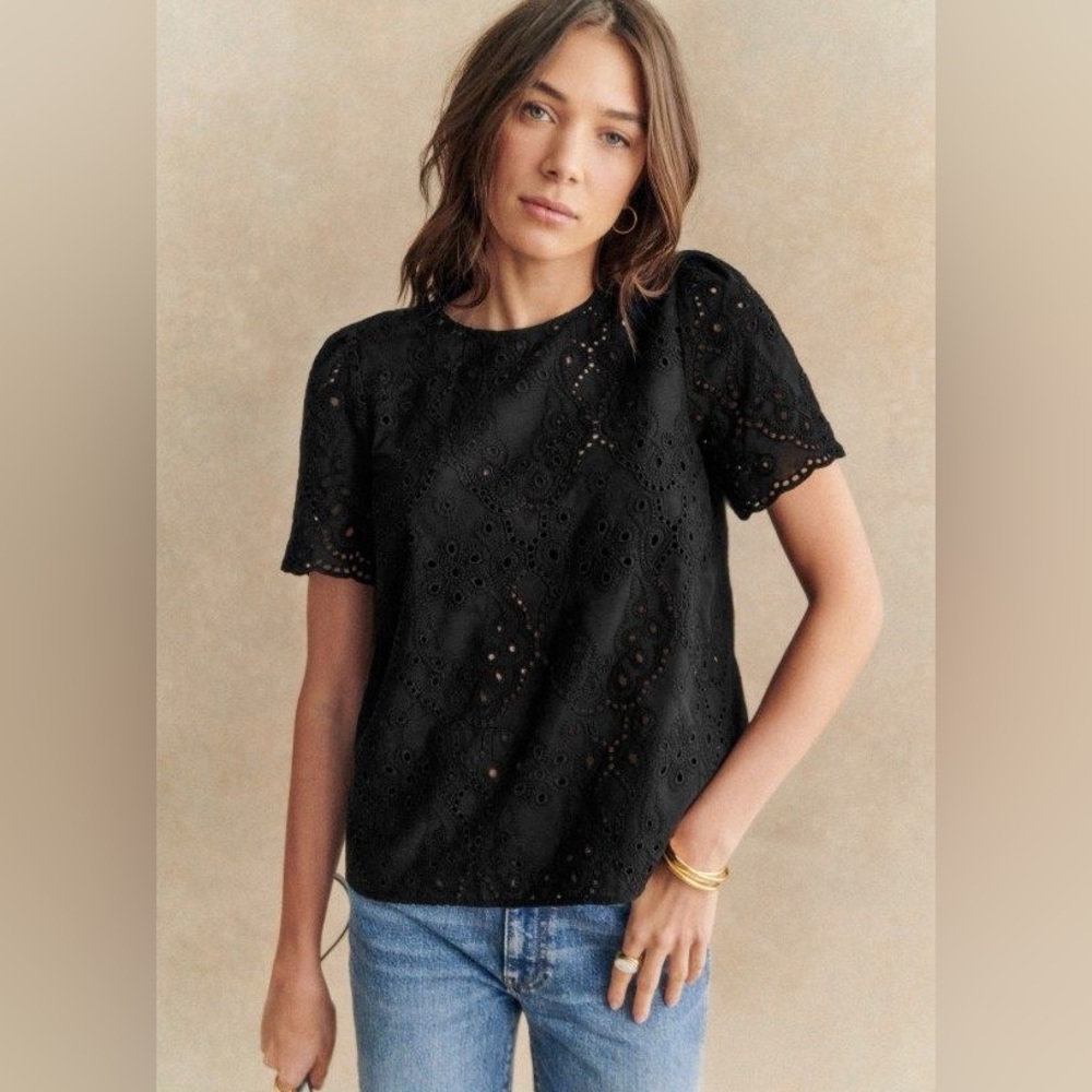 Sezane Annabelle Blouse Black - Size 10